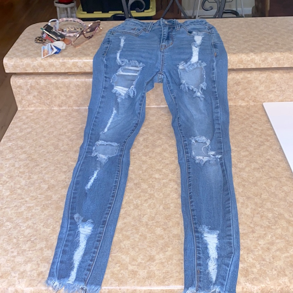Curvy high rise skinny ankle jeans